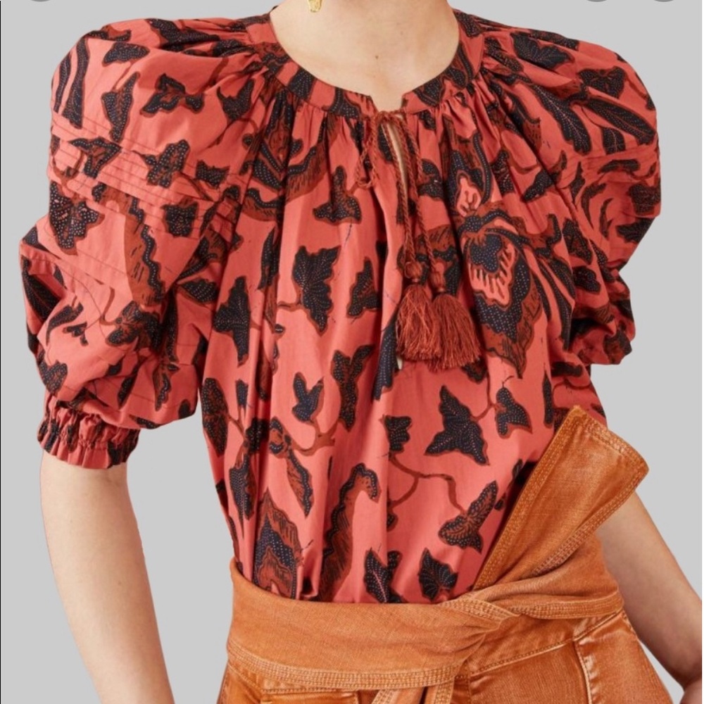 Ulla Johnson Arin Top - Cinnabar